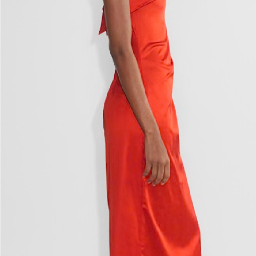 Aritzia Ruched Maxi Gown Poppy Red. - Picture 6 of 13
